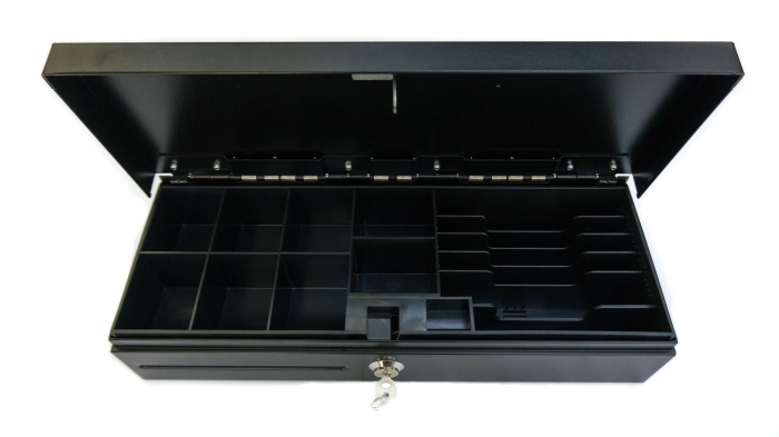 Sertar de bani, FT460,  carcasa metalica, compatibil cu case de marcat, negru [18]