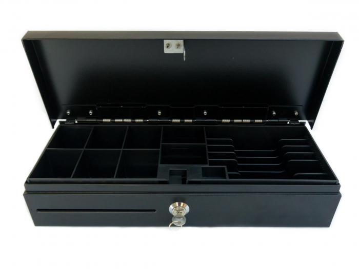 Sertar de bani, FT460,  carcasa metalica, compatibil cu case de marcat, negru [15]