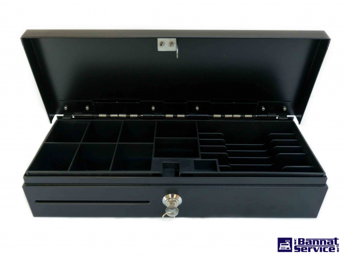 Sertar de bani, FT460,  carcasa metalica, compatibil cu case de marcat, negru [6]