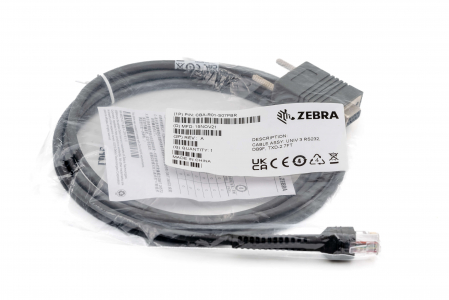 Cititor coduri bare / scanner - Cablu serial (RS232) pentru cititor coduri de bare Zebra LS2208