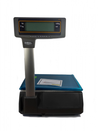 Cantar electronic comercial cu etichete, afisaj pe brat, Dibal 500 W025, 15 Kg, cu RS232, verificare metrologica [4]