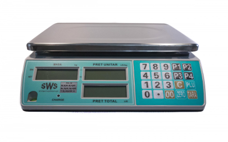 Cantar electronic comercial, SWS RTS-02, 15 Kg, acumulator, verificare metrologica [5]