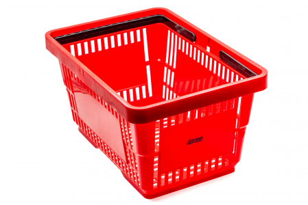 Cosuri si carucioare - Cos plastic pentru magazin, rosu