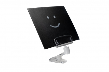 Eticheta inscriptibila neagra cu suport transparent [4]
