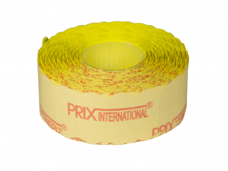Etichete marcator pret - Etichete pret, 26x12mm, colturi rotunjite, 1500 buc/rola, galben