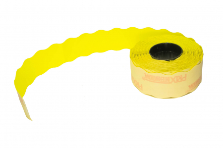 Etichete pret, 26x16mm, margini rotunjite, 1000 buc/rola, galben [4]