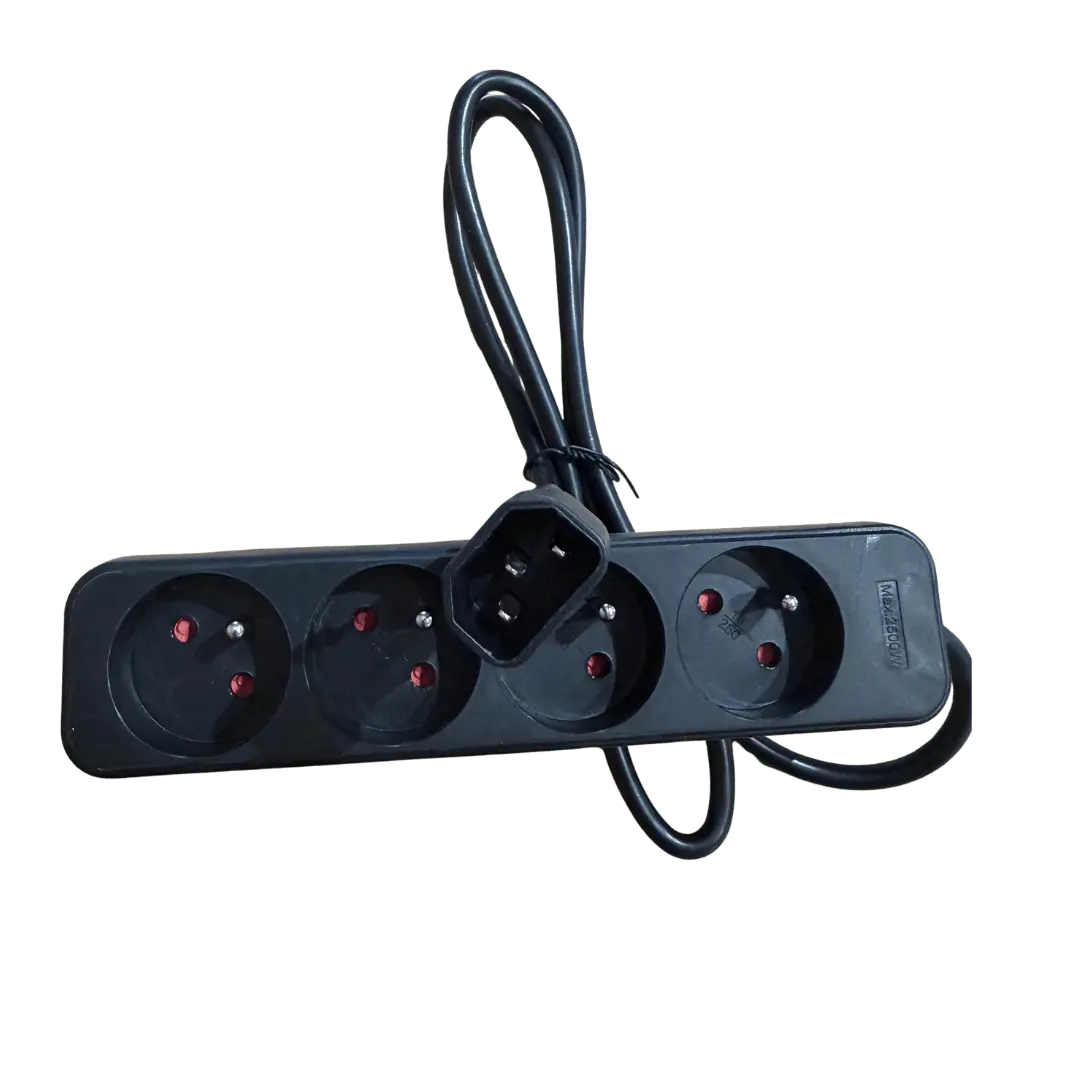 Accesorii IT - Prelungitor pentru UPS Lanberg 4 prize 1m Negru