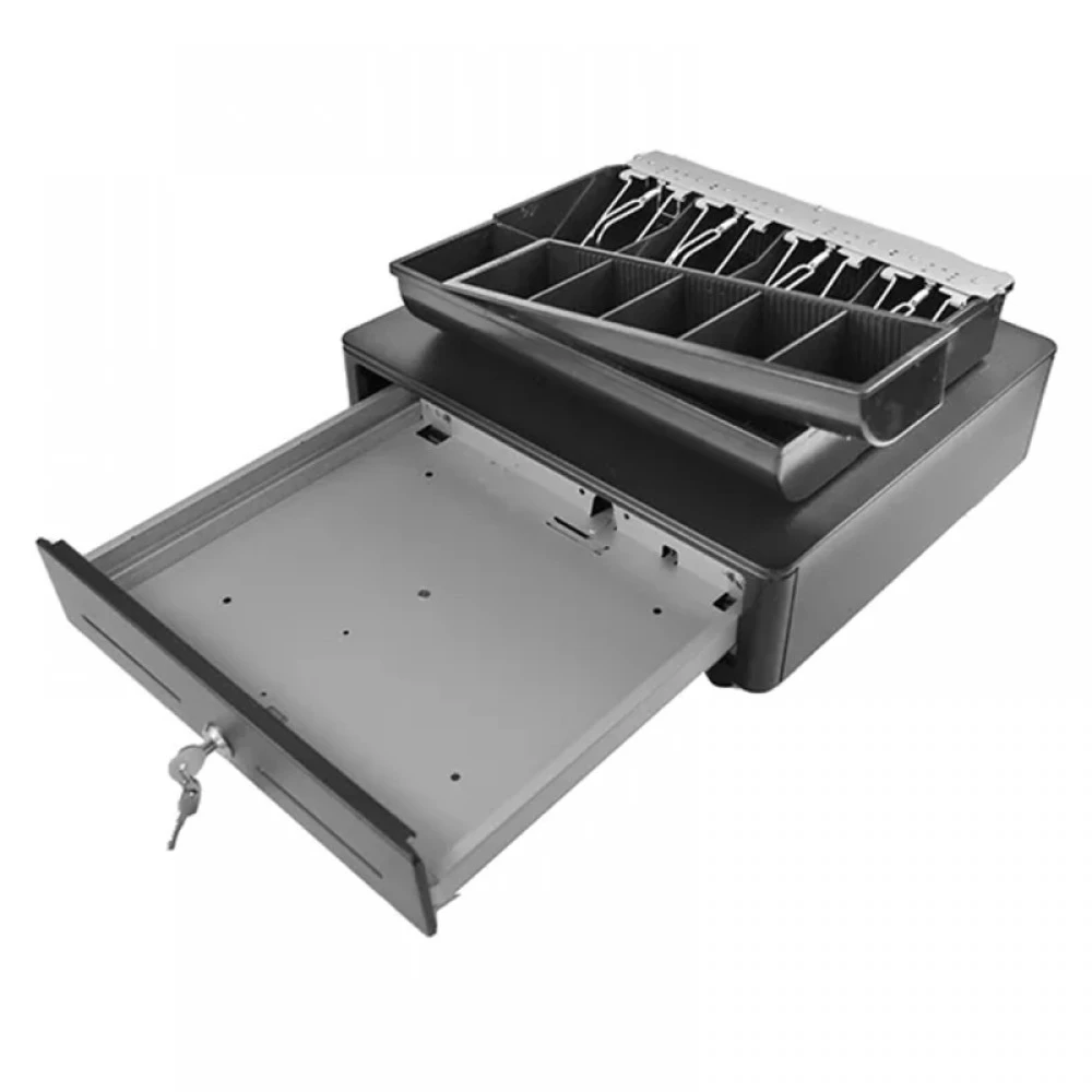 Sertar de bani ACD-330 AR, 4B/5M, 6V, negru (Șină Metalică) [2]