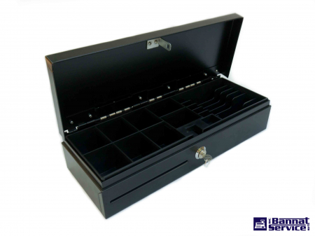 Sertar de bani, FT460,  carcasa metalica, compatibil cu case de marcat, negru [6]