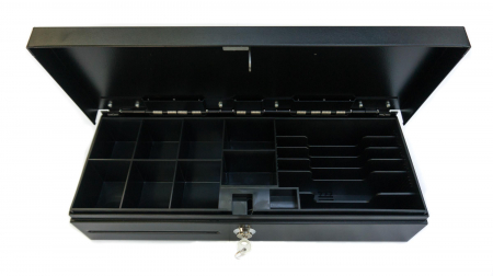 Sertar de bani, FT460,  carcasa metalica, compatibil cu case de marcat, negru [17]