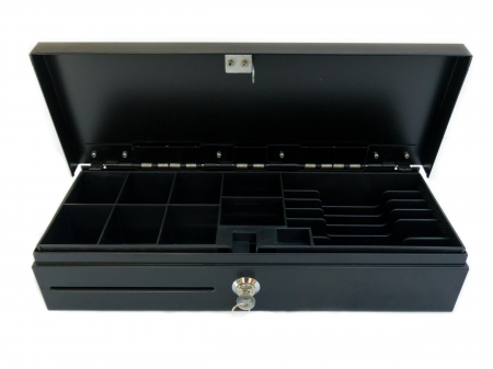 Sertar de bani, FT460,  carcasa metalica, compatibil cu case de marcat, negru [14]