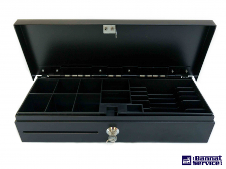 Sertar de bani, FT460,  carcasa metalica, compatibil cu case de marcat, negru [5]