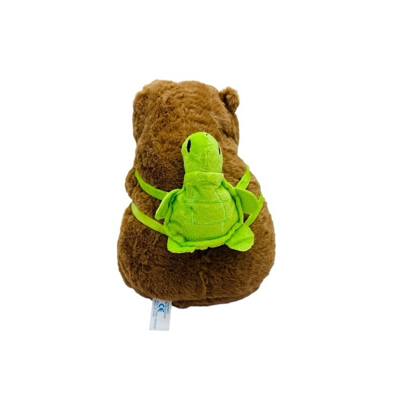 Capybara de plus 14cm Baobao cu rucsac – jucarie moale si dragalasa pentru copii si cadou [3]