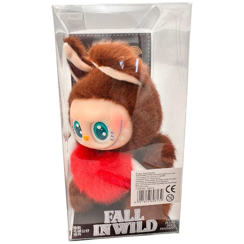 Plus Labubu Inima Rosie 18cm – Fall in Wild – Figurina Maro cu Aripi si Breloc, Cutie Colectie, BaoBao [2]