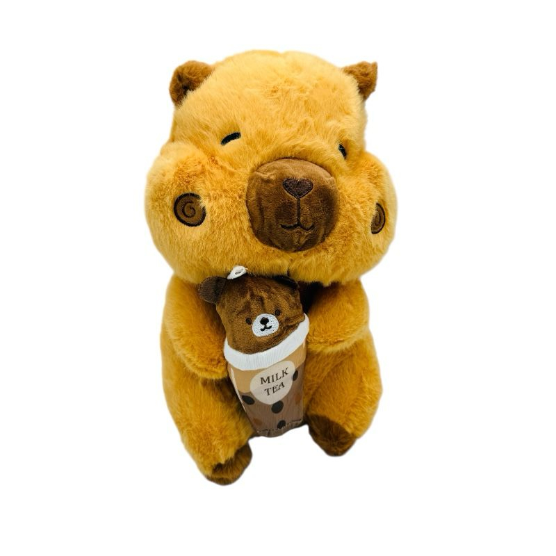 Capybara de plus Baobao 19cm cu frappe – jucarie pufoasa si dragalasa pentru copii si cadou [1]