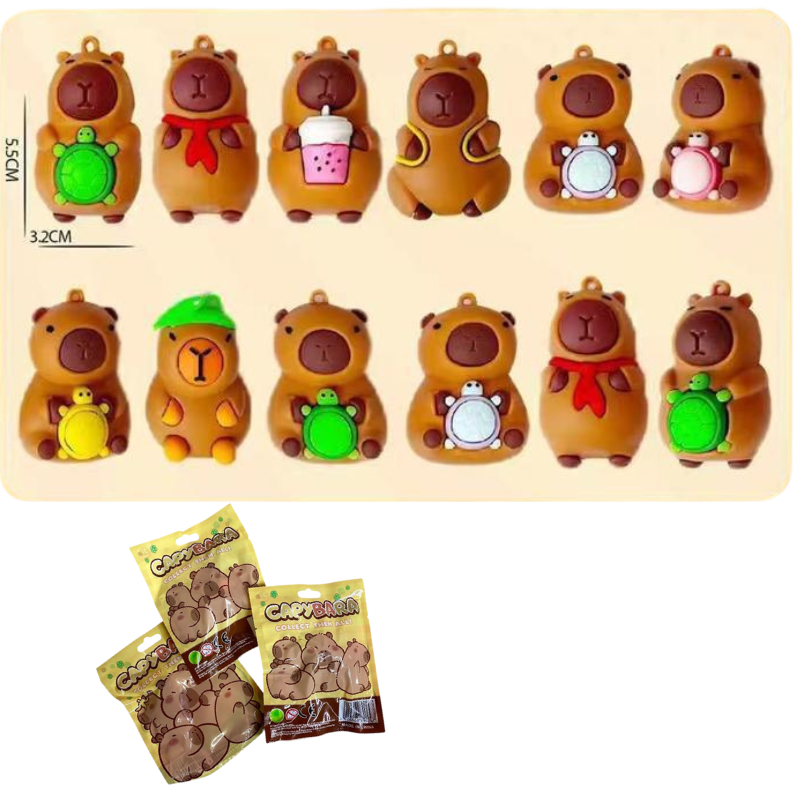 Minifigurina animalut dragut Capybara in plic surpriza – jucarie colectabila si cadou perfect, BaoBao [1]