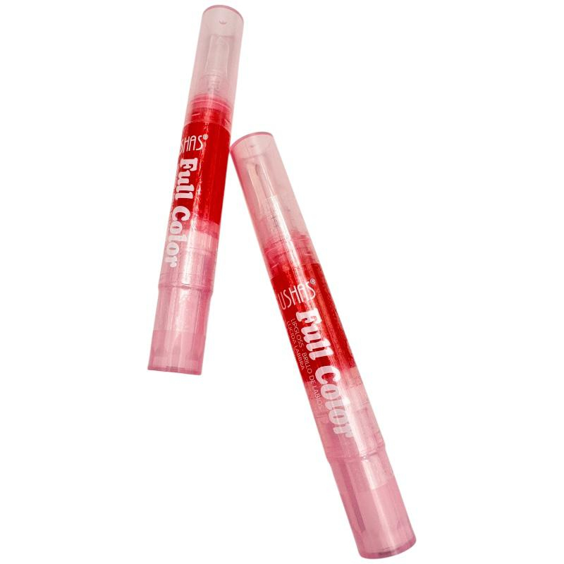 Gloss de buze roz Ushas Full color 06 - Luciu hidratant cu aplicator precis,  BaoBao [2]