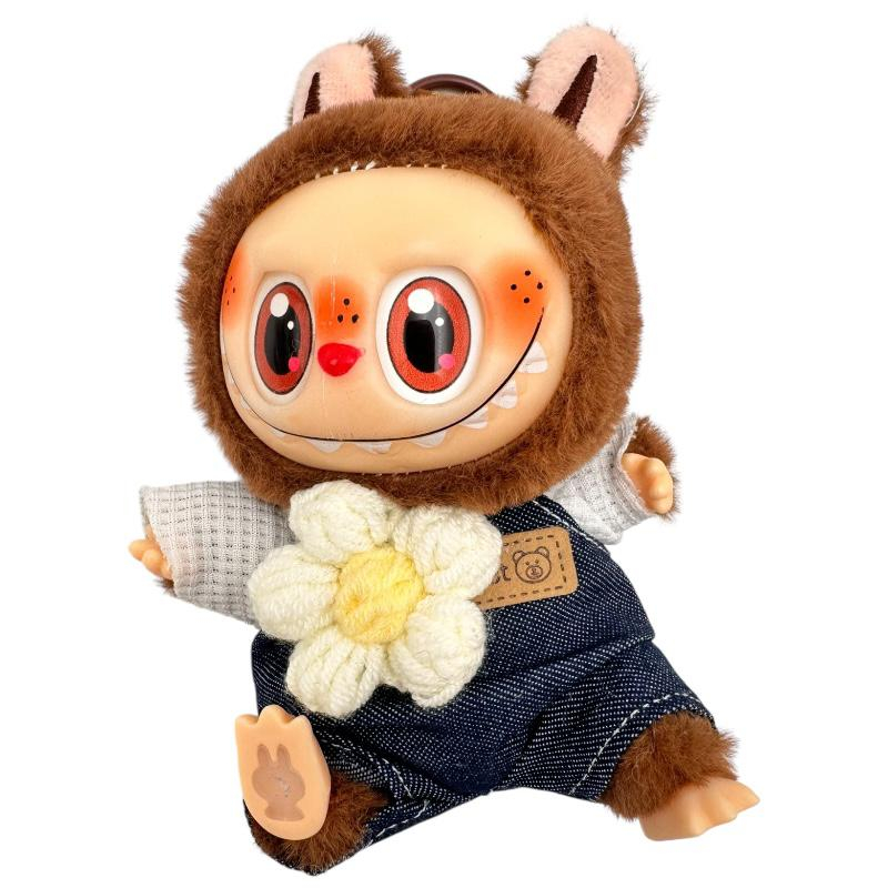 Plus Labubu Maro 18cm – Fall in Wild – Figurina Colectie in Cutie cu Salopeta si Blanita Pufoasa, BaoBao [1]