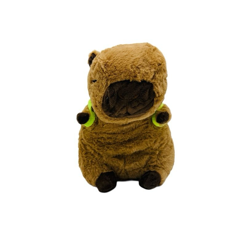 Capybara de plus 14cm Baobao cu rucsac – jucarie moale si dragalasa pentru copii si cadou [1]