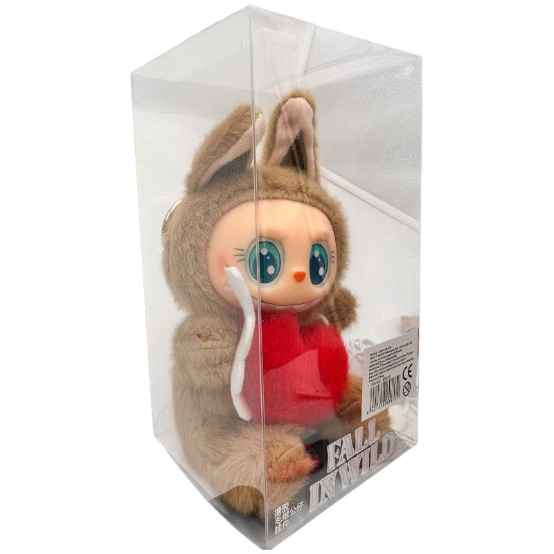 Plus Labubu Bej 18cm – Fall in Wild – Figurina Colectie cu Inima Rosie si Aripi, Cutie Cadou, BaoBao [3]