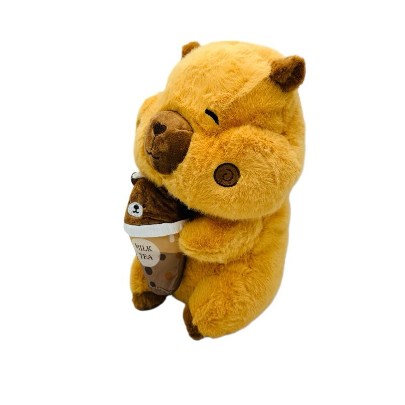 Capybara de plus Baobao 19cm cu frappe – jucarie pufoasa si dragalasa pentru copii si cadou [2]