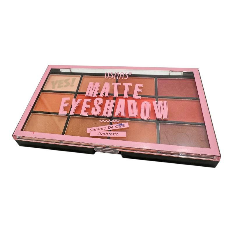Paleta farduri Ushas Matte Eyeshadow 12 culori – 10cm, 6.9g, nuante mate compacte, BaoBao [2]