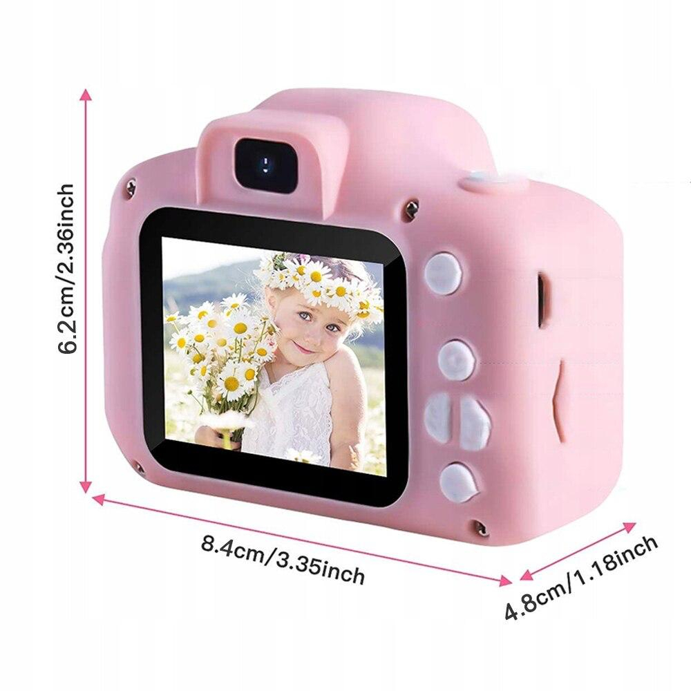 Aparat Foto Copii BaoBao Pisica cu fundita 2MP Ecran 2Inch Jocuri Baterie 1000mAh Roz [3]