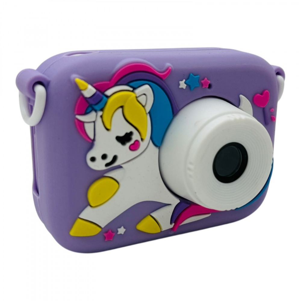 Aparat Foto Copii BaoBao Unicorn 2MP Ecran 2Inch Jocuri Baterie 1000mAh Mov [2]