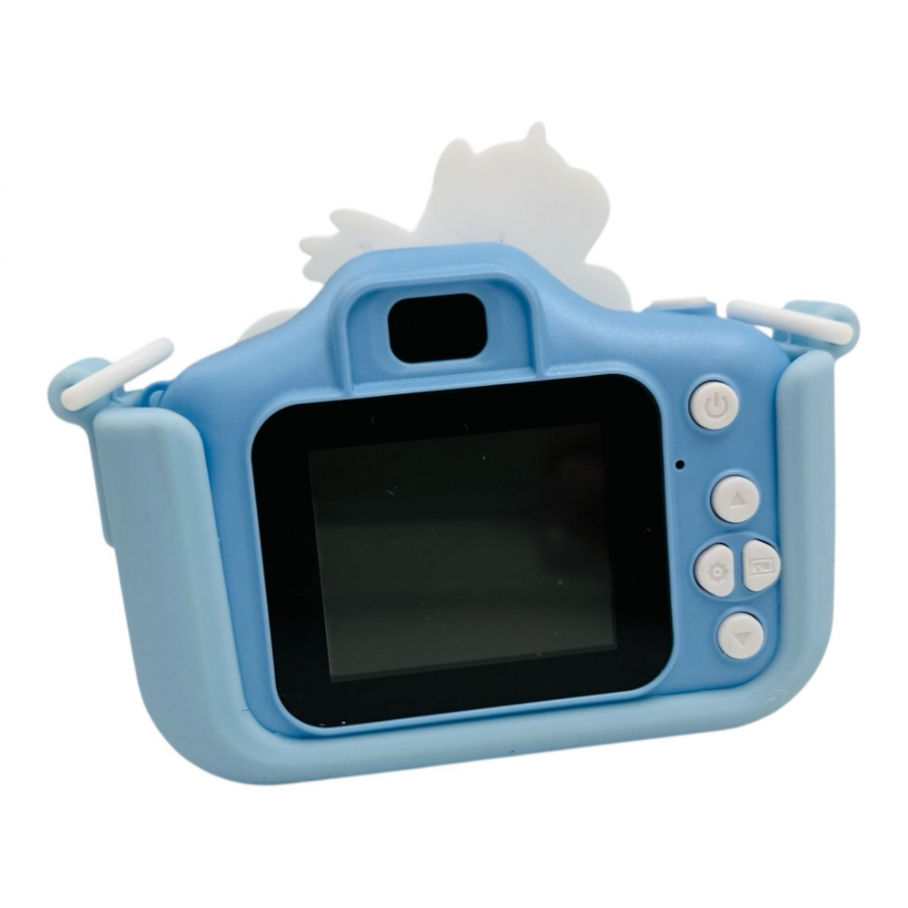 Aparat Foto Copii BaoBao Unicorn HD Ecran 2Inch Jocuri Baterie 1000mAh Albastru [2]