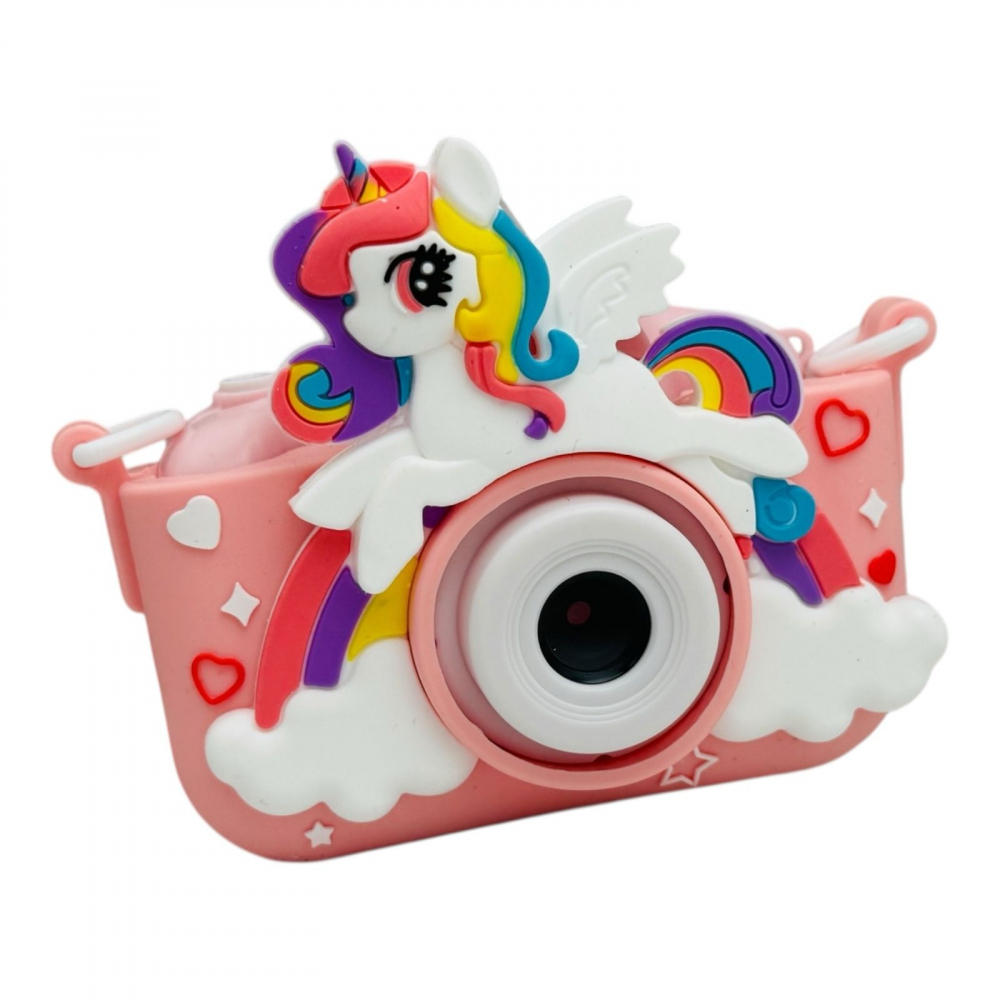 Aparat Foto Copii BaoBao Unicorn HD Ecran 2Inch Jocuri Baterie 1000mAh Roz [3]