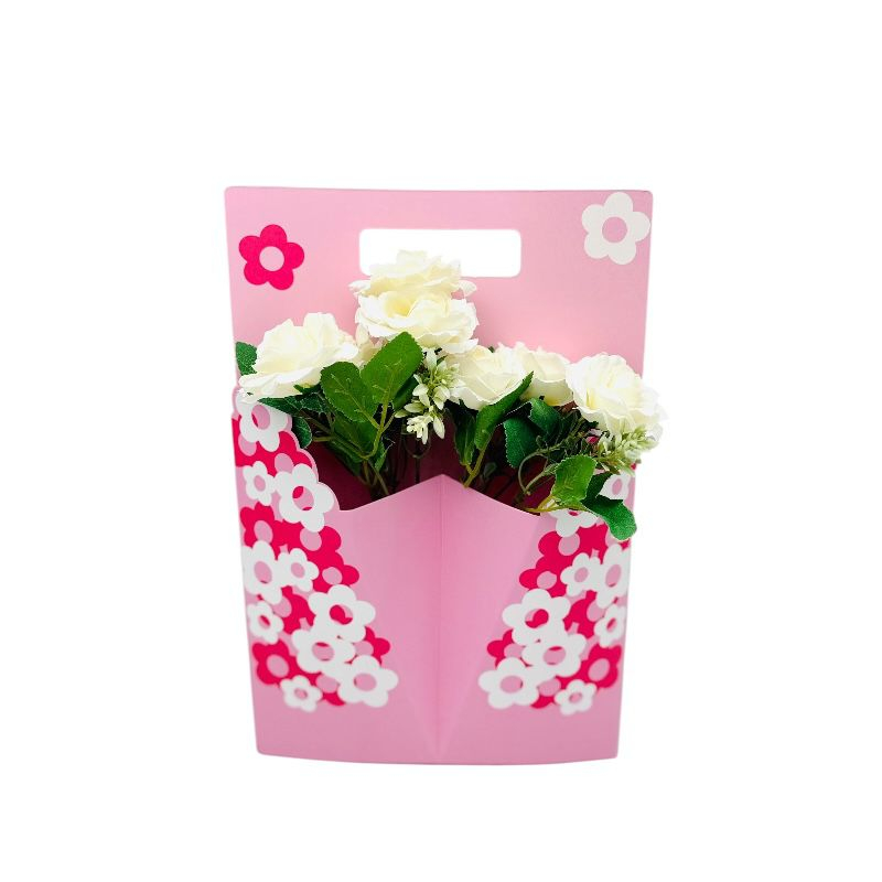Aranjament deosebit cu buchet de trandafiri artificiali, 34x23 cm [1]