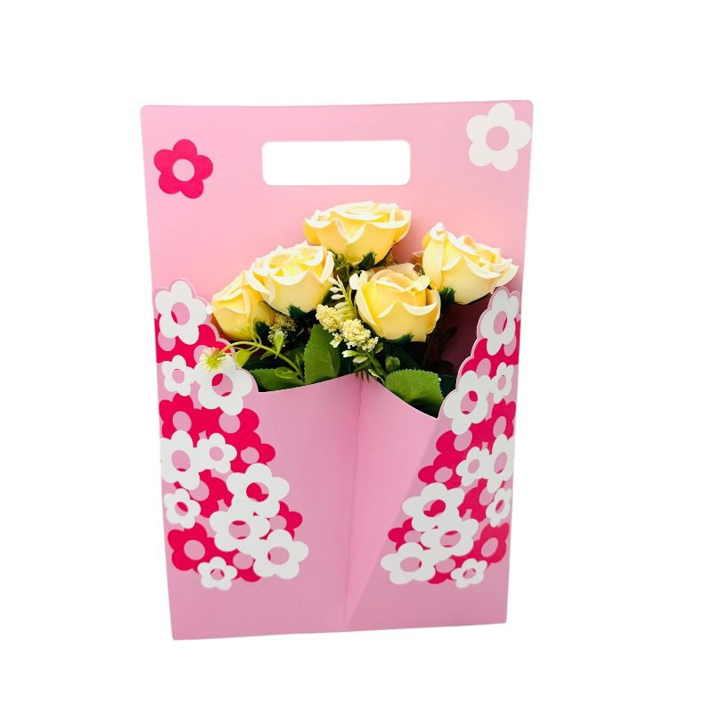 Aranjament floral deosebit cu buchet de trandafiri artificiali si boboci diversi, galben, 34×23 cm [1]