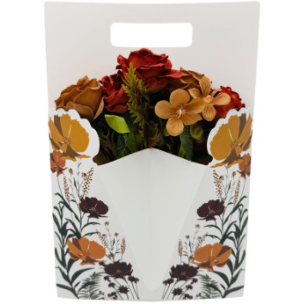 Aranjament floral deosebit cu Buchet de Trandafiri si flori de camelie, 34×23cm [1]
