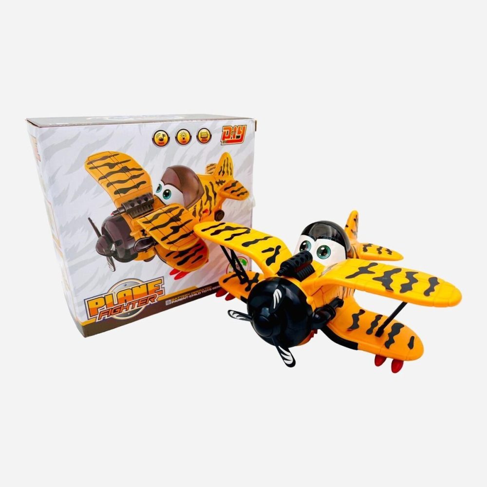 Avion de jucarie cu sunete si lumini, Plane Fighter, 17×16.5×9cm, +3ani,   [6]