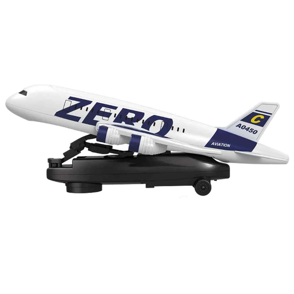 Avion mare de jucarie ZERO, 36 cm, cu baza lansatoare, lumini LED, efecte audio, cadou educativ copii [3]