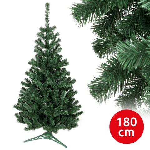 Brad artificial 180 cm cu 300 crengi si suport plastic – In cutie cu tematica de craciun [1]