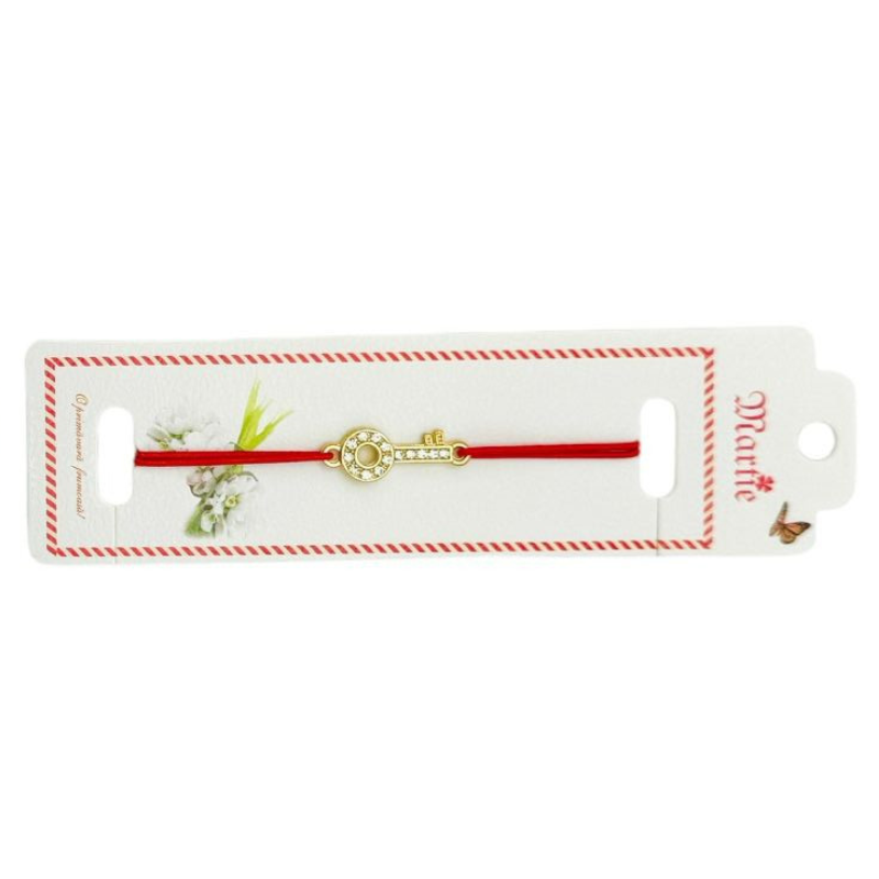 Bratara Martisor, Cheia Succesului, snur rosu elastic, model 2025 [2]