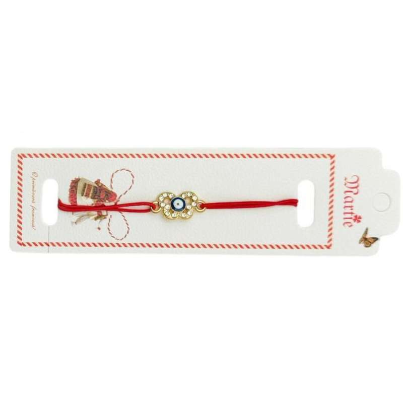 Bratara Martisor, Fluturas Dragalas, snur rosu elastic, model 2025 [2]