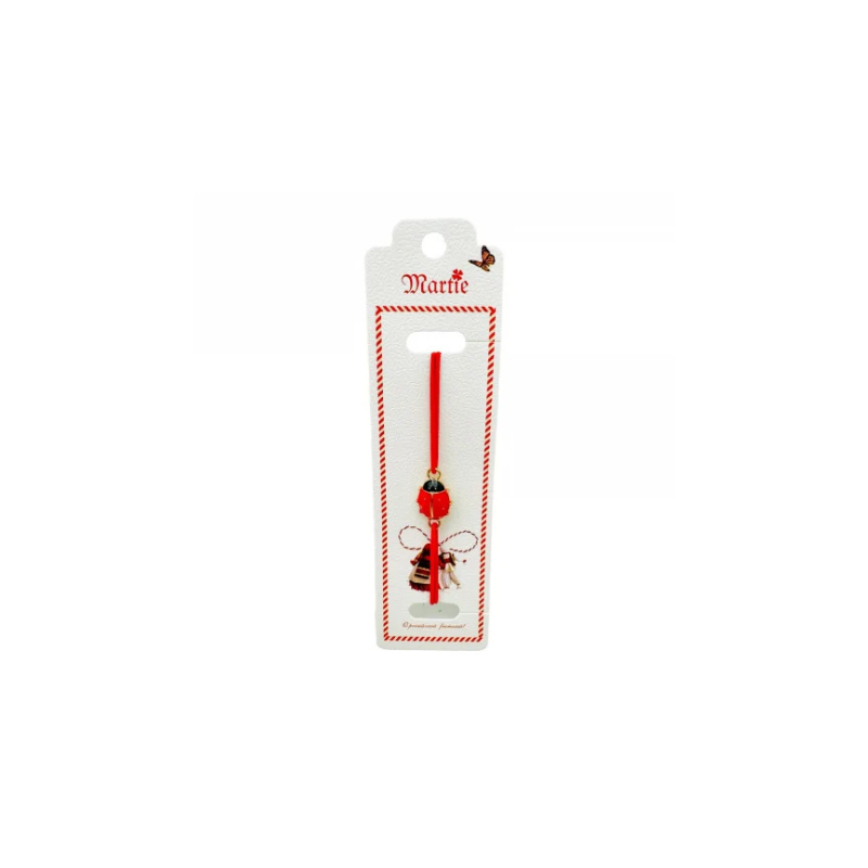 Bratara Martisor, Gargarita Dragalasa, snur rosu elastic, model 2025 [3]