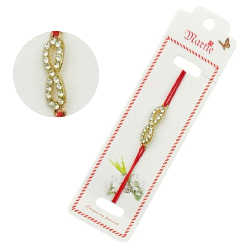 Bratara Martisor, Infinity Love, snur rosu elastic, model 2025 [1]