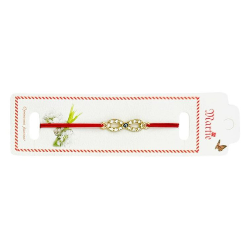 Bratara Martisor, Infinity Love, snur rosu elastic, model 2025 [2]