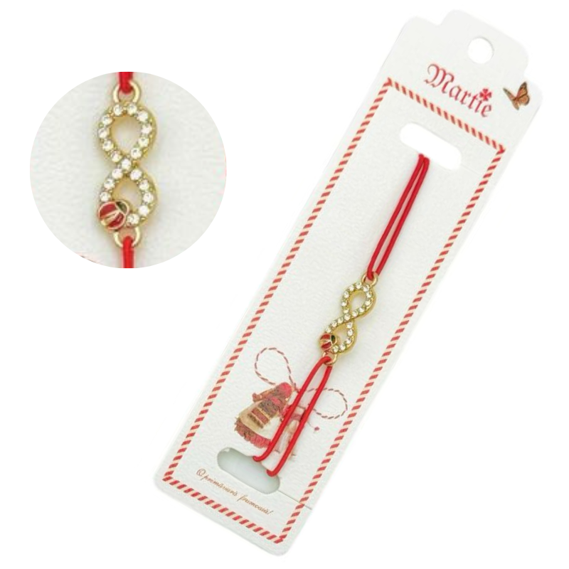 Bratara Martisor, Infinity Love, snur rosu elastic, model 2025 [1]
