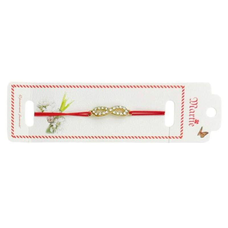 Bratara Martisor, Infinity Love, snur rosu elastic, model 2025 [2]