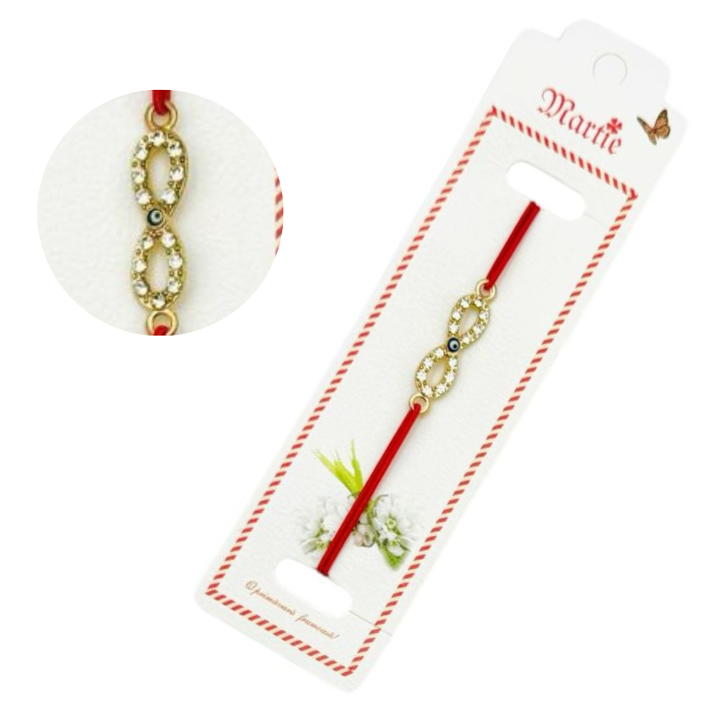 Bratara Martisor, Infinity Love, snur rosu elastic, model 2025 [1]