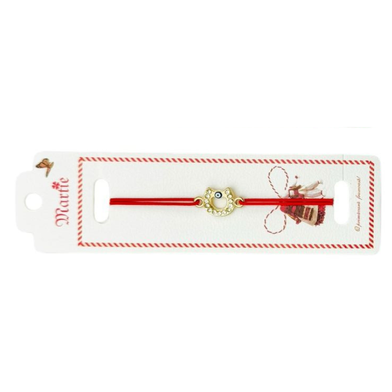 Bratara Martisor, Potcoava Norocoasa, snur rosu elastic, model 2025 [2]