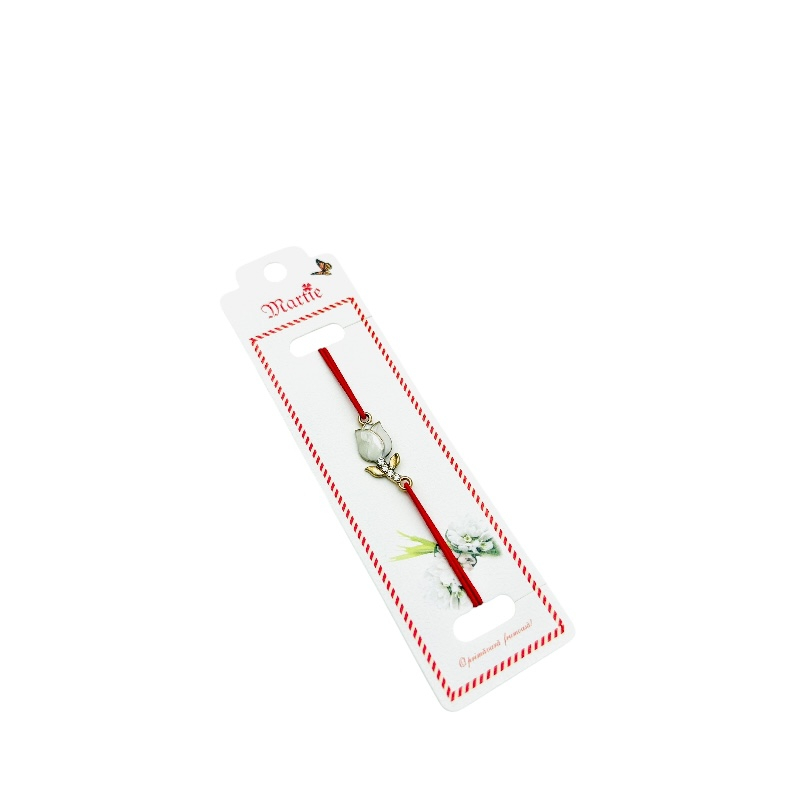 Bratara Martisor, Pure Flower, snur rosu elastic, model 2025 [2]