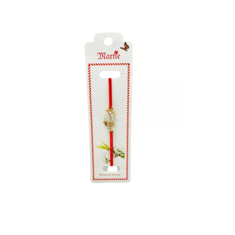 Bratara Martisor, Pure Flower, snur rosu elastic, model 2025 [3]