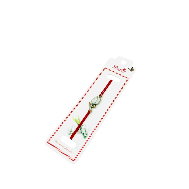 Bratara Martisor, Pure Flower, snur rosu elastic, model 2025 [1]