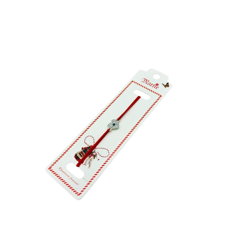 Bratara Martisor, Pure Love, snur rosu elastic, model 2025 [3]