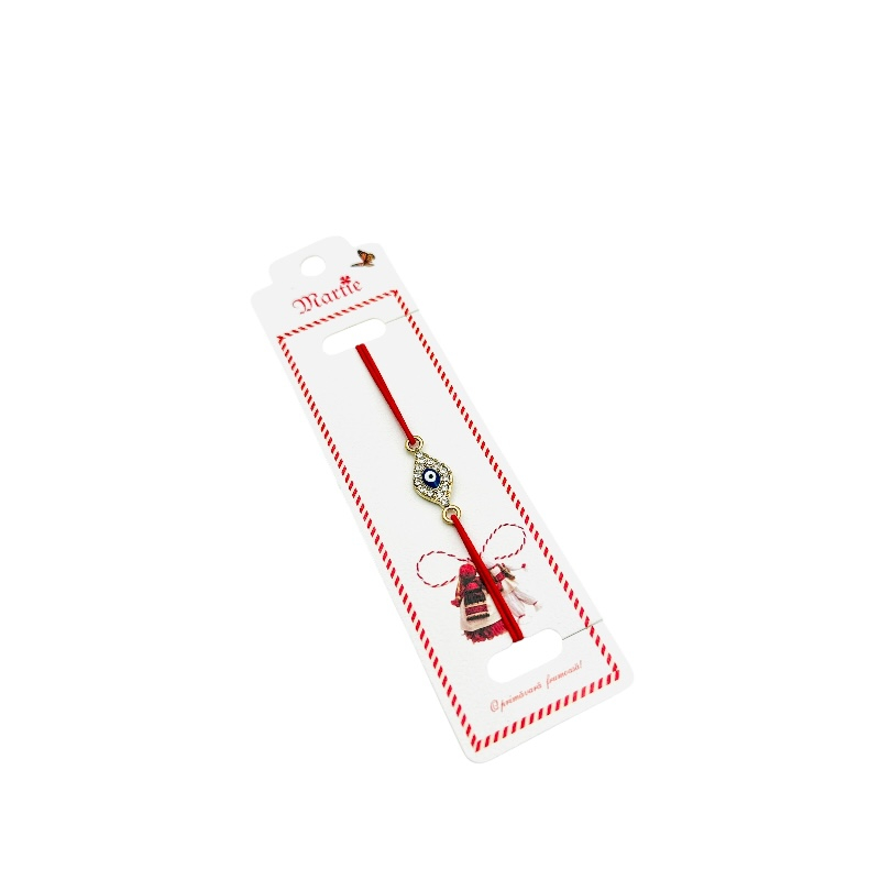 Bratara Martisor, Talisman Norocos, snur rosu elastic, model 2025 [1]